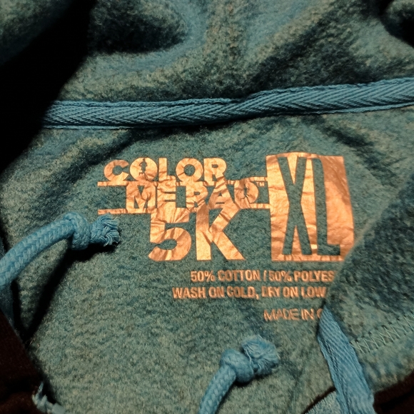 COLOR ME RAD HOODIE - XL // Zip-Up Sweater Comfy Rainbow Color Bomb Jacket - Picture 6 of 10